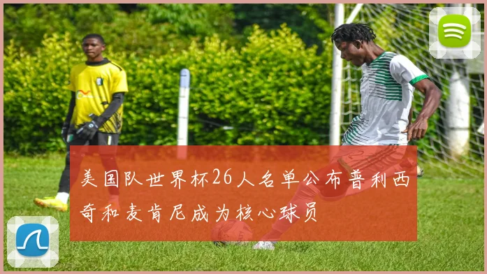 美国队世界杯26人名单公布普利西奇和麦肯尼成为核心球员